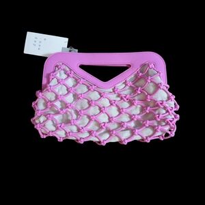 Pink Net Design Women's Bag